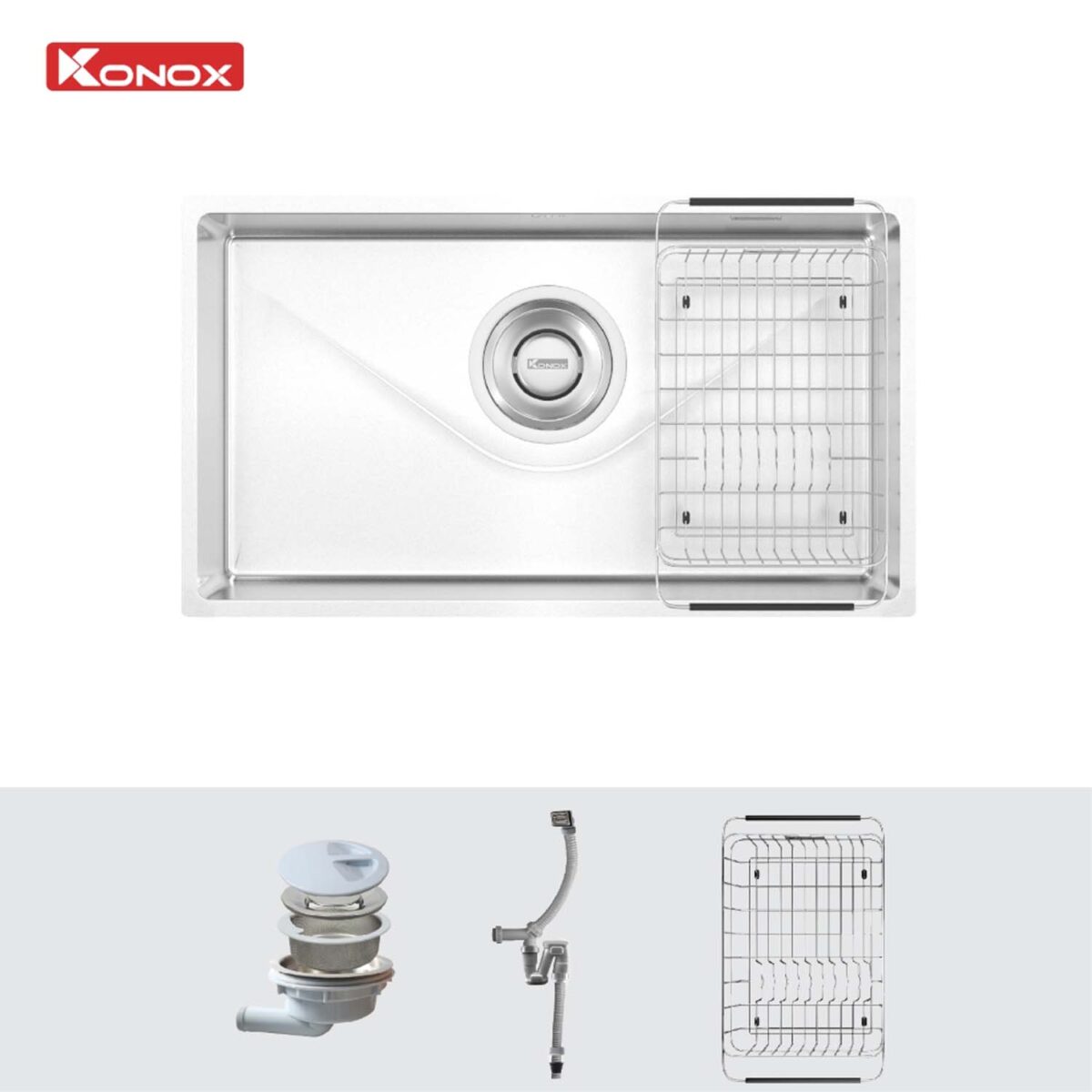 Chậu rửa bát inox KONOX Tari 800SM 1 hố - Ảnh 3