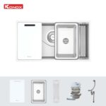 Chậu rửa bát inox KONOX Tari 8748SM 1 hố - Ảnh 3