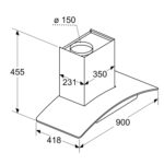 Máy hút mùi BOSCH DWA98IJ60I 90cm kính cong serie 4 - Ảnh 2