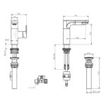 Vòi lavabo AMERICAN STANDARD WF-6340MB WF-6340HG WF-6340CS rút dây - Ảnh 2