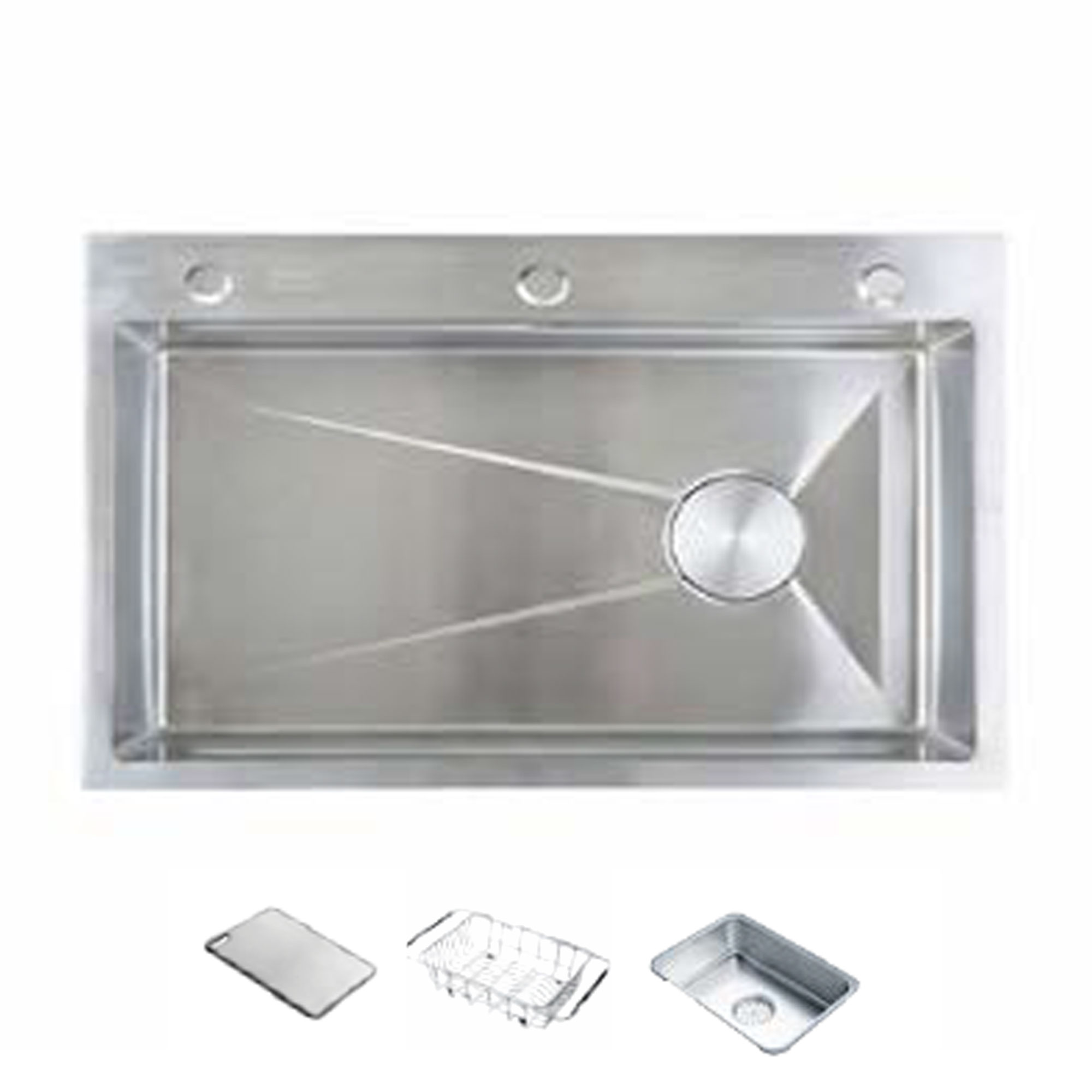 Chậu rửa bát inox CAESAR KSH01H075SX 1 hố