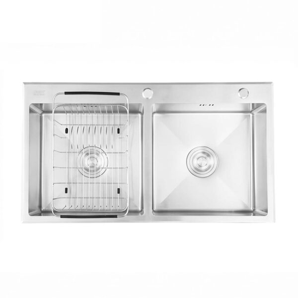 Chậu rửa bát inox CAESAR KSH02H082SE 2 hố