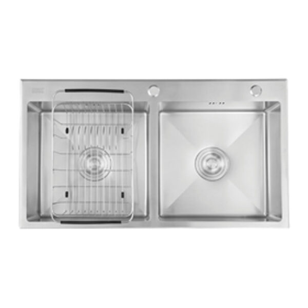Chậu rửa bát inox CAESAR KSH02H082SE 2 hố