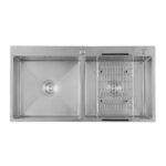 Chậu rửa bát inox CAESAR KSH02H100SX 2 hố