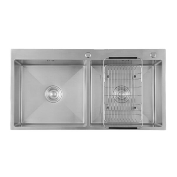 Chậu rửa bát inox CAESAR KSH02H100SX 2 hố