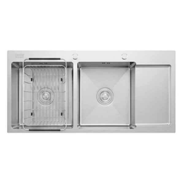 Chậu rửa bát inox CAESAR KSH22H100SX 2 hố