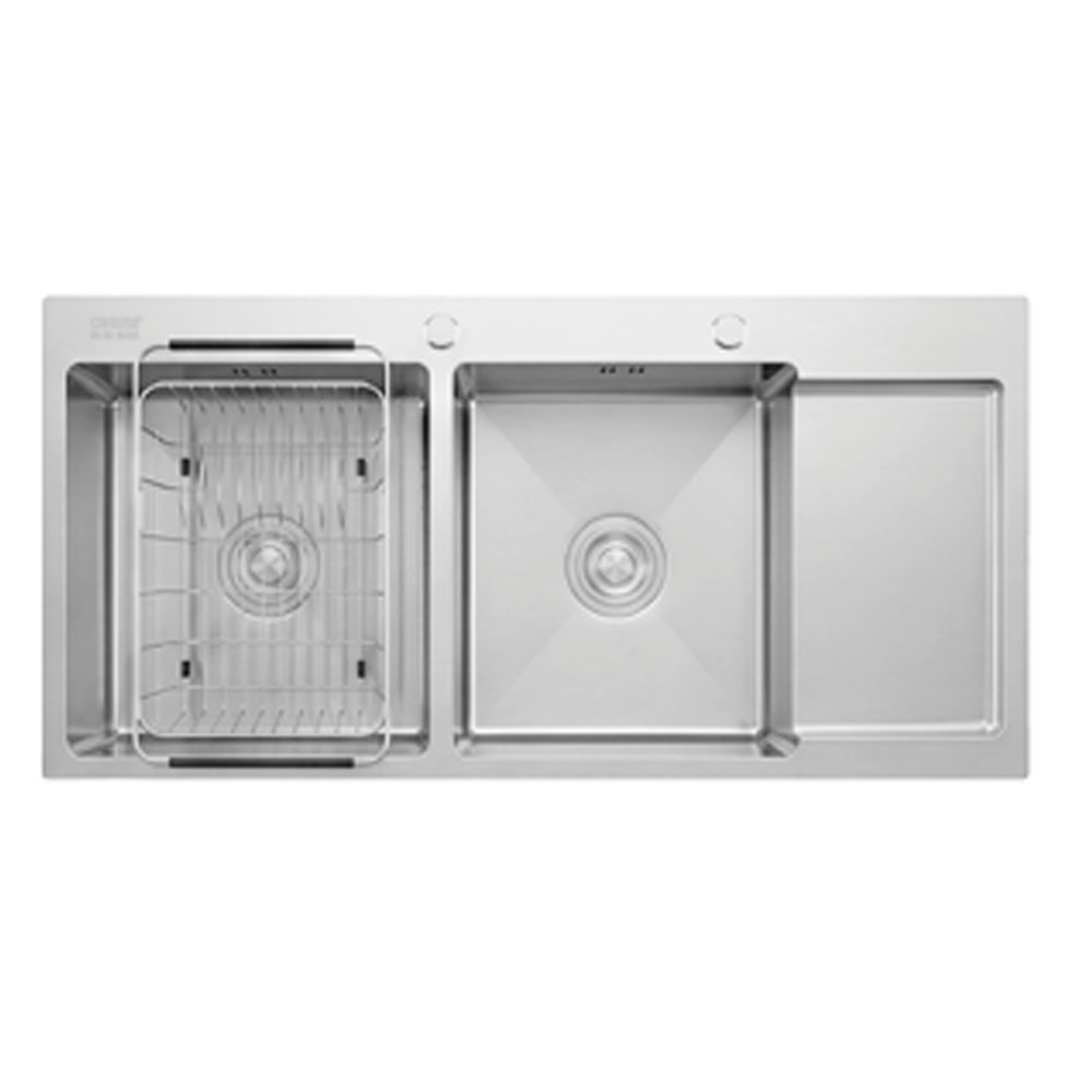 Chậu rửa bát inox CAESAR KSH22H100SX 2 hố