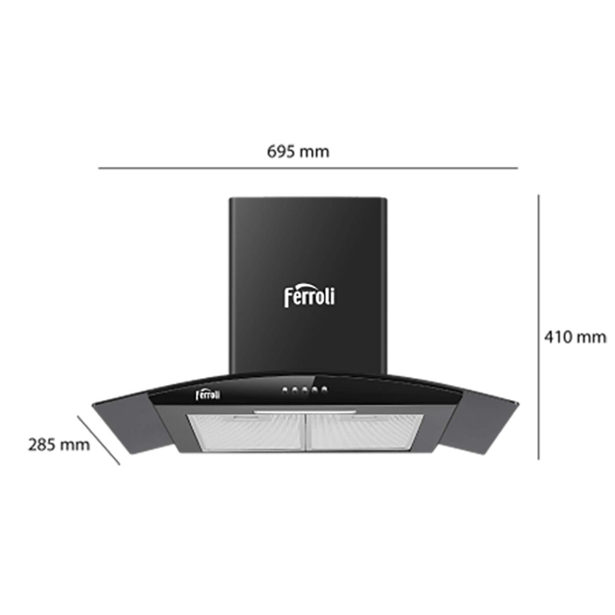 Máy hút mùi FERROLI FH-700CM 70cm kính cong - Ảnh 2