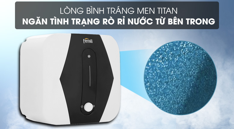 Bình nóng lạnh FERROLI MIDO SQ 20L lít vuông 4 Long binh trang men titan Binh nong lanh FERROLI MIDO SQ 30L lit vuong