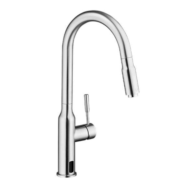 Vòi rửa bát CAESAR KP1035SA cảm ứng rút dây diệt khuẩn Plasma