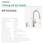 Vòi rửa bát CAESAR KP1035SA cảm ứng rút dây diệt khuẩn Plasma - Ảnh 24