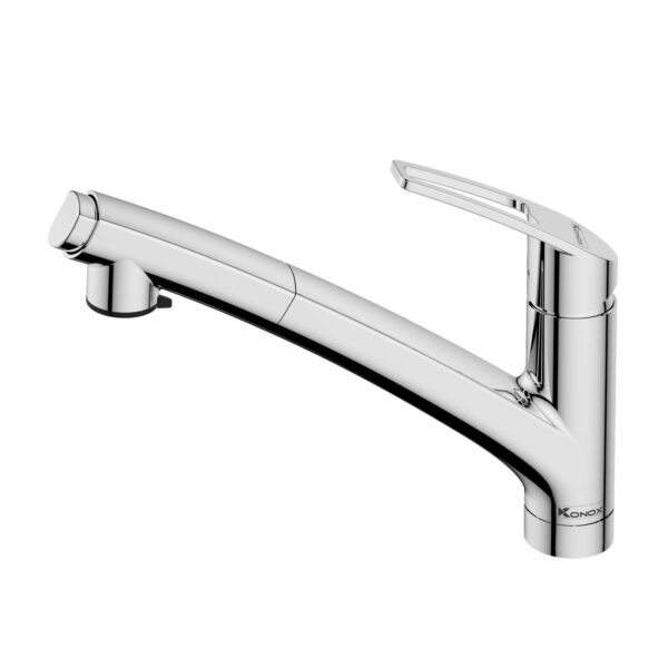 Vòi rửa bát KONOX Kira Chrome nóng lạnh rút dây