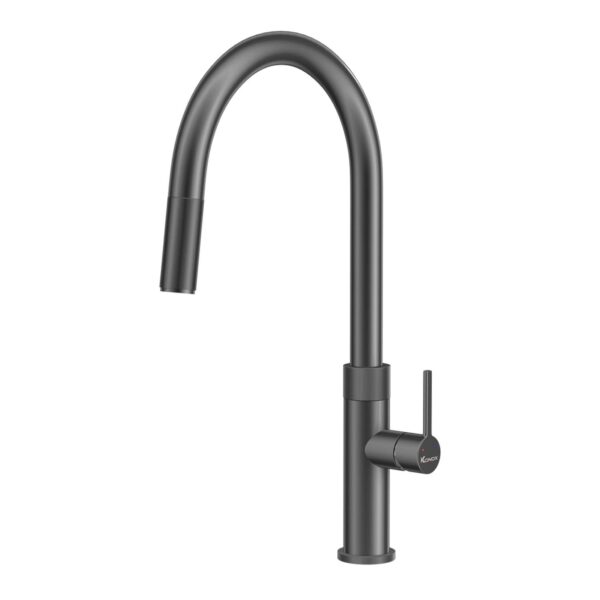 Vòi rửa bát KONOX Lasi Gun Metal nóng lạnh rút dây