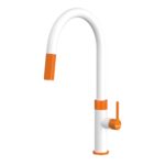 Vòi rửa bát KONOX Lasi Orange nóng lạnh rút dây