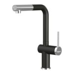 Vòi rửa bát KONOX Stream Smart Black nóng lạnh rút dây