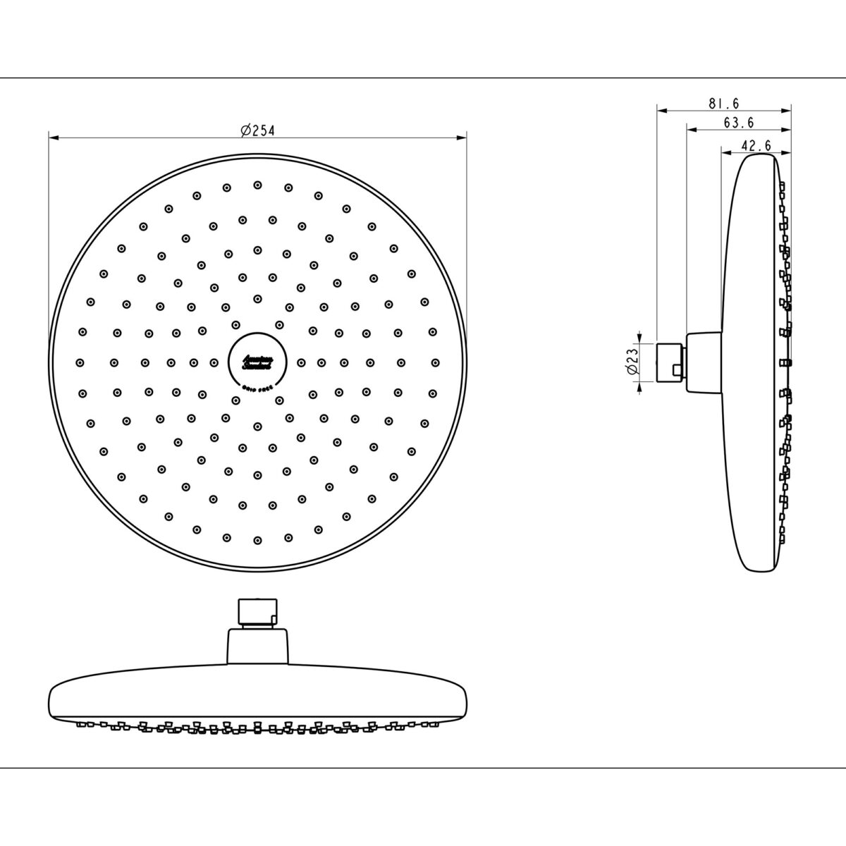 Bát sen âm tường AMERICAN STANDARD WF-5100MB WF-5100BHG WF-5100HG WF-5100CS WF-5100WS - Ảnh 2