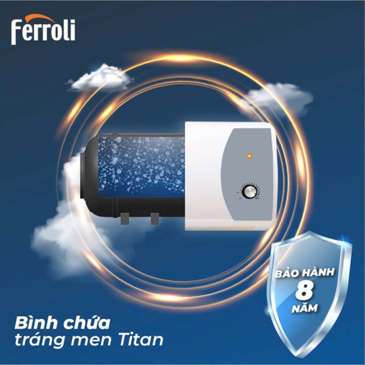 Bình nóng lạnh Ferroli TREVI 15L lít ngang - Ảnh 3