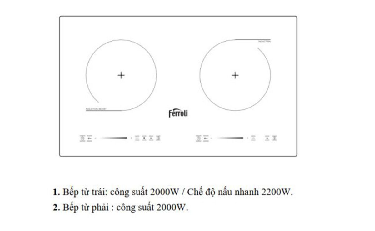 Bếp từ đôi FERROLI Flash RRD Plus - Ảnh 4