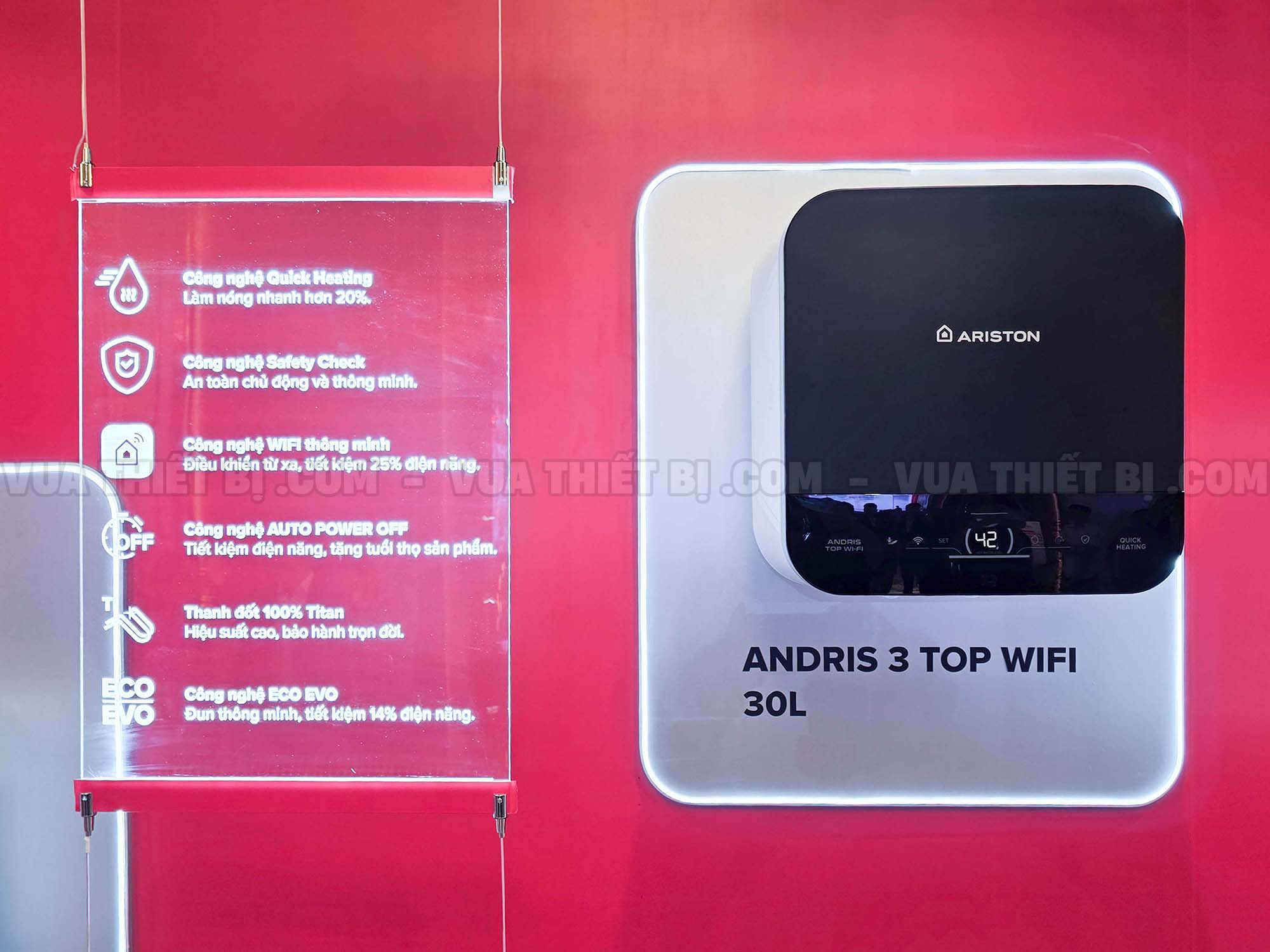 Bình nóng lạnh ARISTON ANDRIS3 AN3 30 TOP WIFI 30L lít vuông 20 hinh anh thuc te Binh nong lanh ARISTON ANDRIS3 AN3 30 TOP WIFI AN3 15 TOP WIFI lit vuong 8