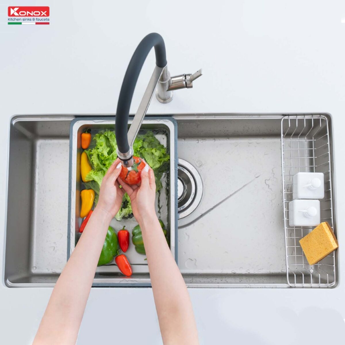 Chậu rửa bát inox mini KONOX CD TariR16 - Ảnh 2