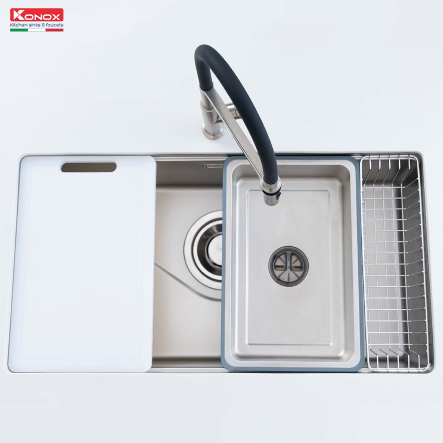 Chậu rửa bát inox mini KONOX CD TariR16 2 hinh anh thuc te Chau rua bat inox mini KONOX CD TariR16 2