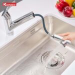 Vòi rửa bát KONOX Kira Chrome nóng lạnh rút dây - Ảnh 7