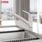 Vòi rửa bát KONOX Kira White nóng lạnh rút dây - Ảnh 3