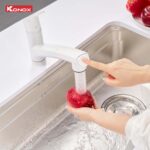 Vòi rửa bát KONOX Kira White nóng lạnh rút dây - Ảnh 4