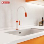 Vòi rửa bát KONOX Lasi Orange nóng lạnh rút dây - Ảnh 4