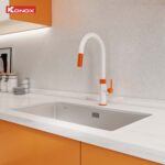 Vòi rửa bát KONOX Lasi Orange nóng lạnh rút dây - Ảnh 7