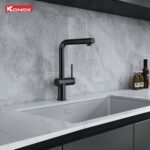 Vòi rửa bát KONOX Stream Smart Gun Metal nóng lạnh rút dây - Ảnh 3
