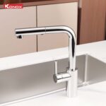 Vòi rửa bát KONOX Vira Chrome nóng lạnh rút dây - Ảnh 3