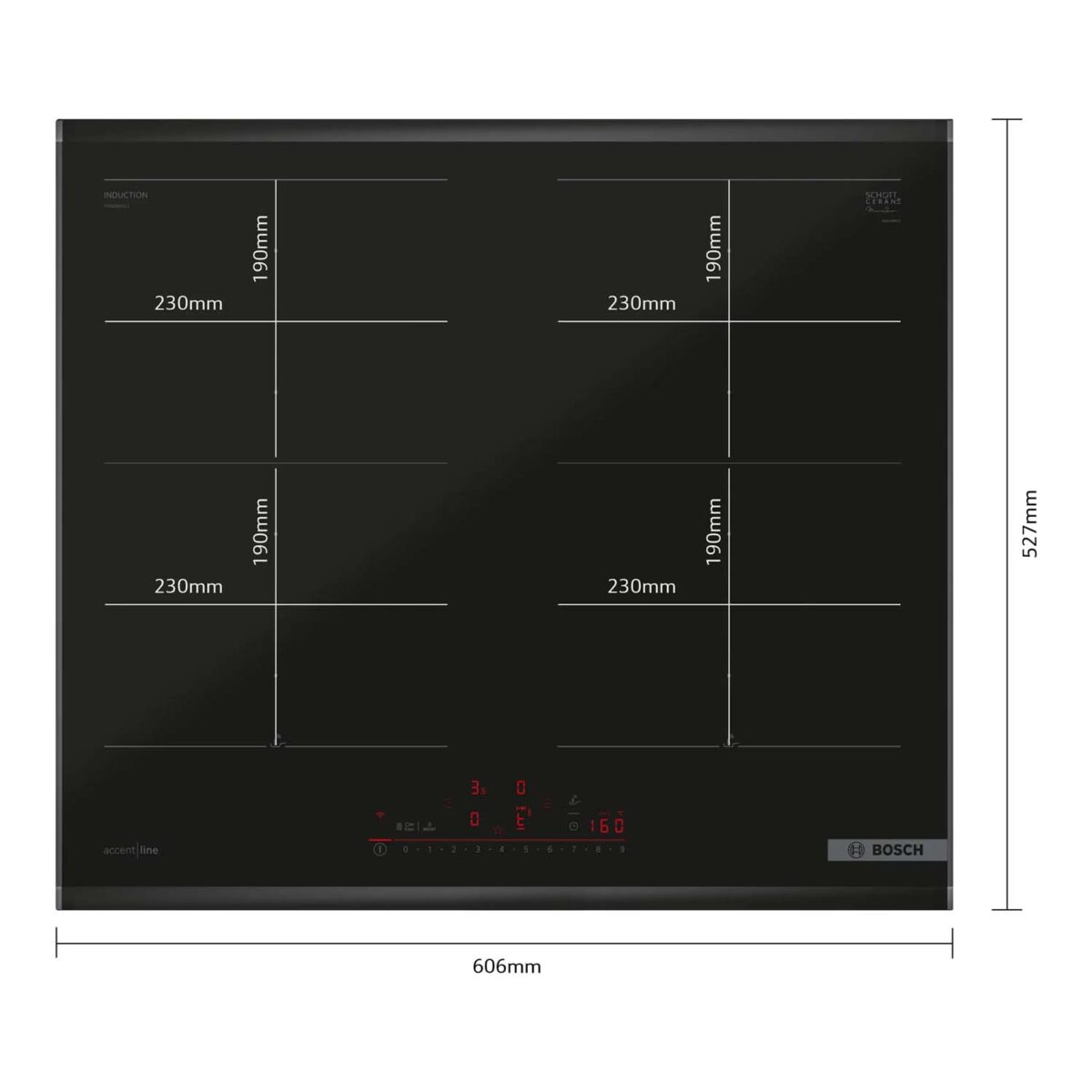 Bếp từ bốn BOSCH PXX690HC1E Serie 6 toàn vùng nấu - Ảnh 2