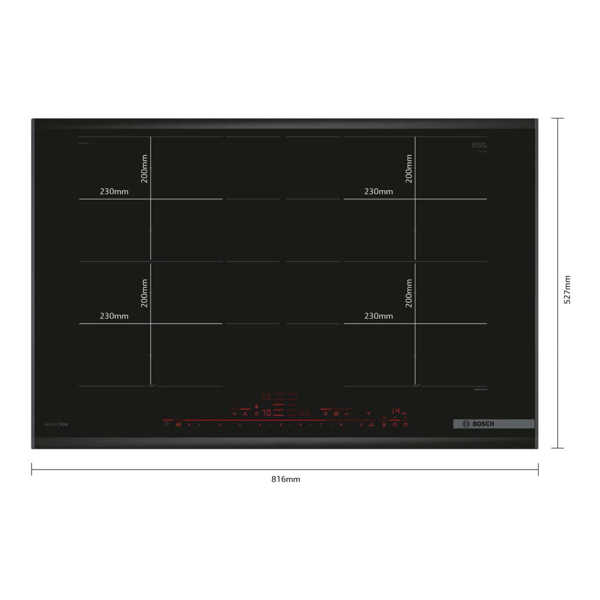 Bếp từ bốn BOSCH PXY895DV1E Serie 8 toàn vùng nấu - Ảnh 2