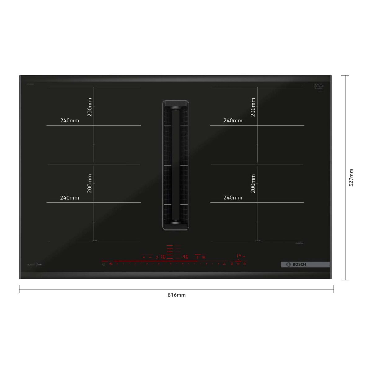 Bếp từ kèm hút mùi BOSCH PXX890D51E serie 8 - Ảnh 2