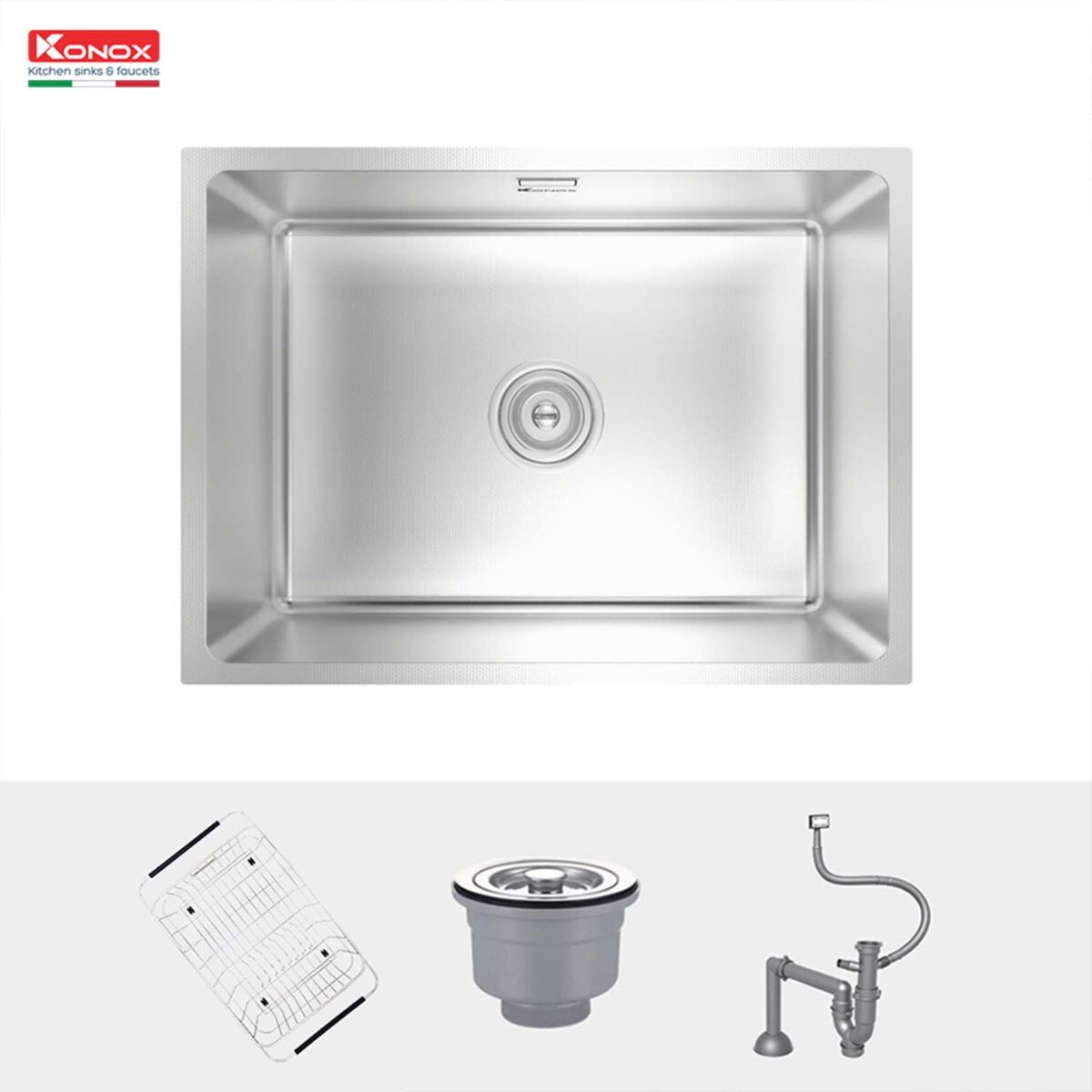 Chậu rửa bát inox KONOX KN6044SU Dekor 1 hố - Ảnh 3