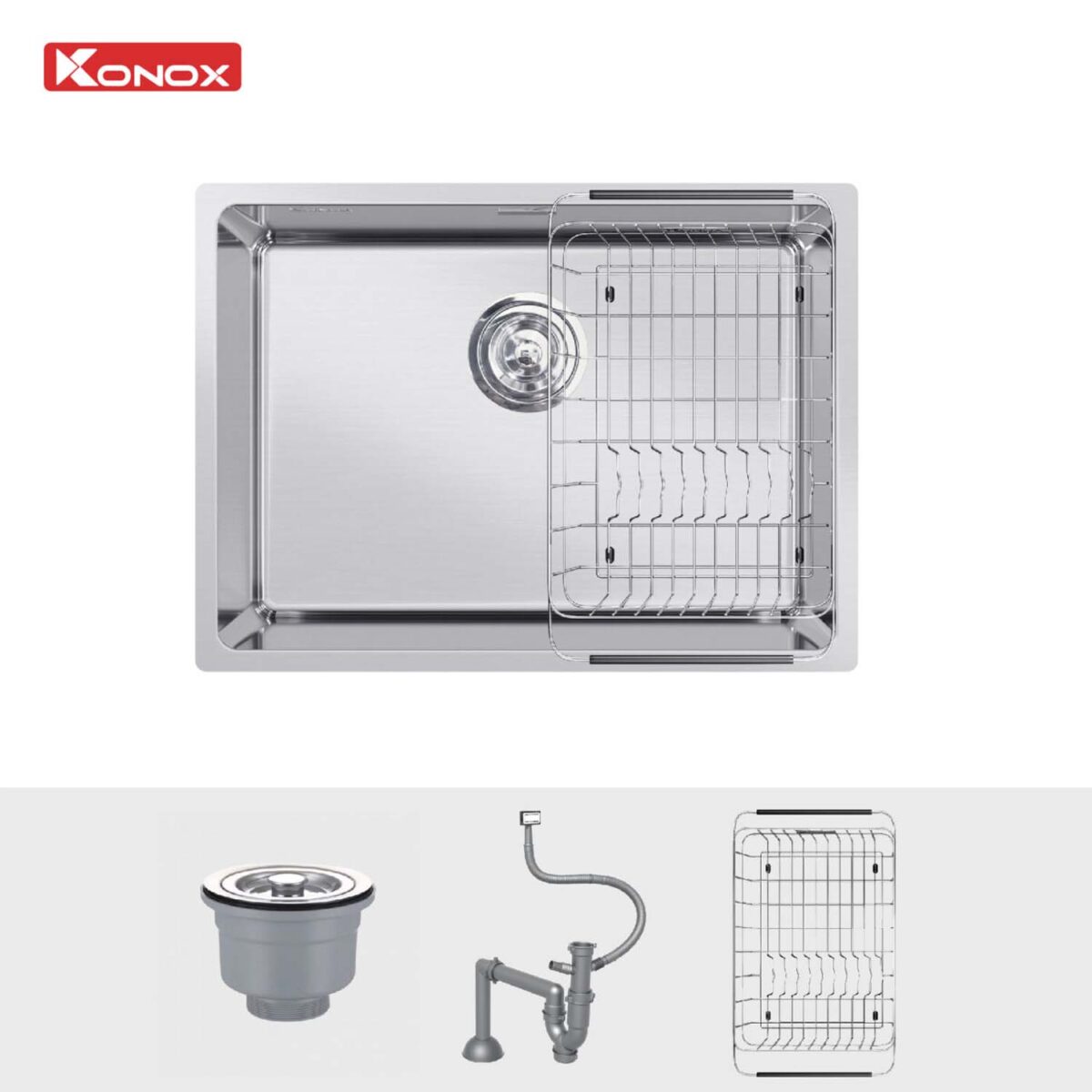 Chậu rửa bát inox KONOX Neron 590U 1 hố - Ảnh 3