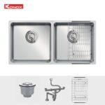 Chậu rửa bát inox KONOX Vigo 860 2 hố - Ảnh 3