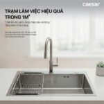 Chậu rửa bát inox CAESAR KSH01H082SE 1 hố - Ảnh 3