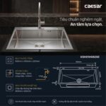 Chậu rửa bát inox CAESAR KSH01H082SE 1 hố - Ảnh 2