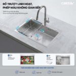 Chậu rửa bát inox CAESAR KSH01H082SE 1 hố - Ảnh 5