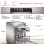 Máy rửa bát BOSCH SMS6ZCI01P serie 6 độc lập - Ảnh 2