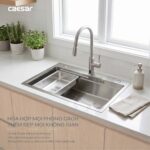 Chậu rửa bát inox CAESAR KSH01H075SX 1 hố - Ảnh 11