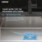 Chậu rửa bát inox CAESAR KSH01H082SX 1 hố - Ảnh 9
