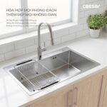 Chậu rửa bát inox CAESAR KSH01H082SX 1 hố - Ảnh 11