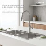 Chậu rửa bát inox CAESAR KSH02H100SX 2 hố - Ảnh 11