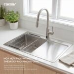 Chậu rửa bát inox CAESAR KSH21H082SX 1 hố - Ảnh 12