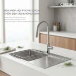 Chậu rửa bát inox CAESAR KSH21H082SX 1 hố - Ảnh 13