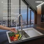 Chậu rửa bát inox CAESAR KSH21H082SX 1 hố - Ảnh 5