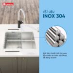 Chậu rửa bát inox KONOX KN6044SU Dekor 1 hố - Ảnh 6